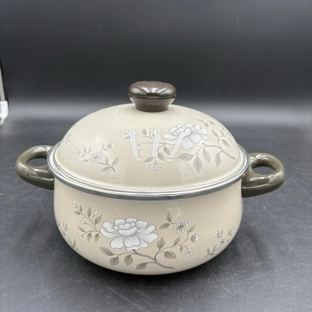 Southern Collection 7qt Stew Pot With Cover Porcelain On Steel Gourmet Pot